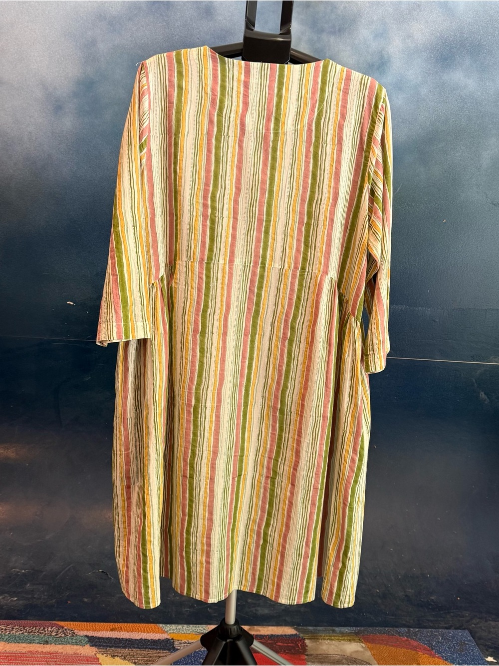 Lightweight organic cotton button down XL Gudrun Sjoden dress - Picture 5 of 6